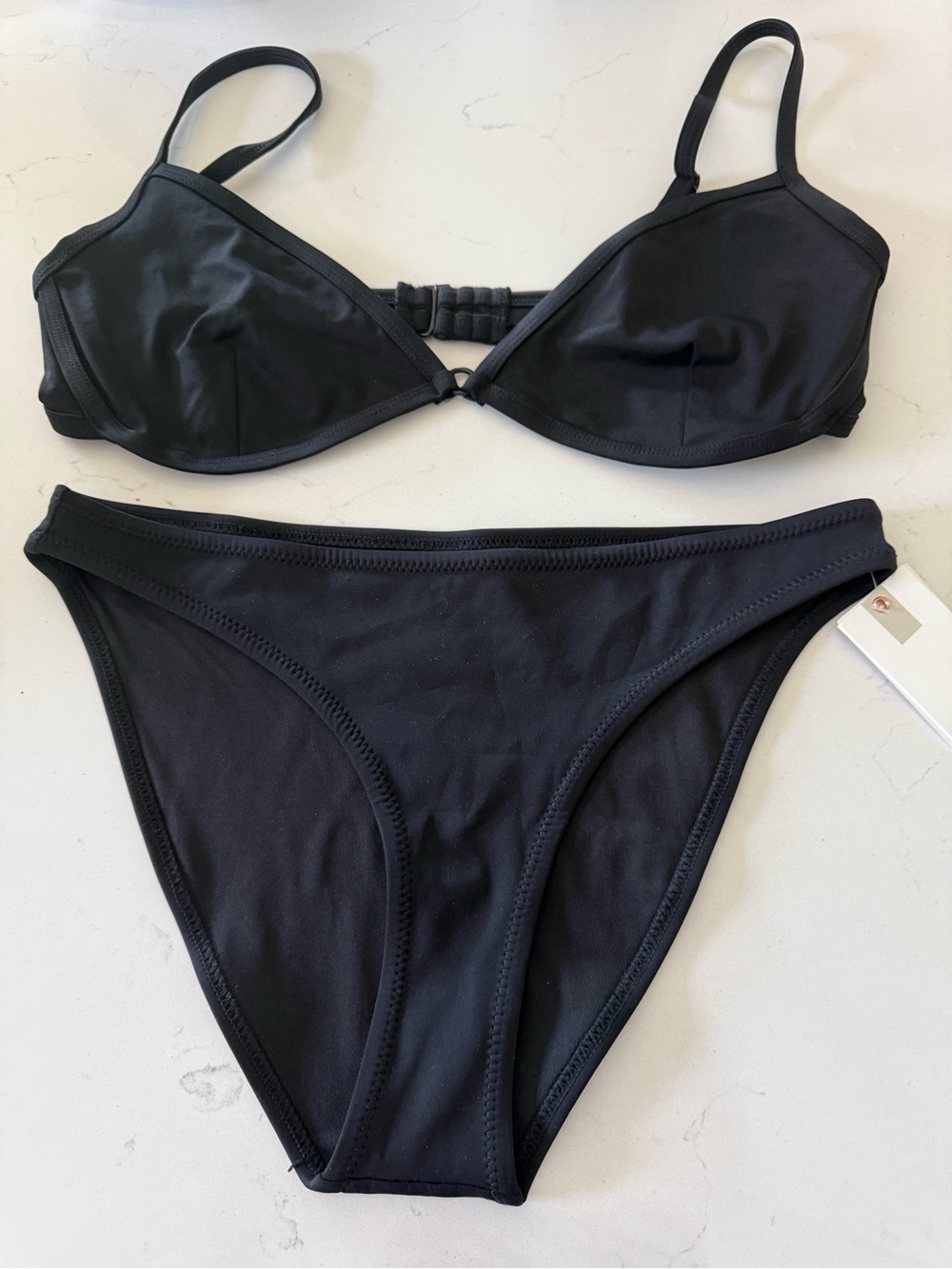 Good American Black Two-Piece Bikini Set